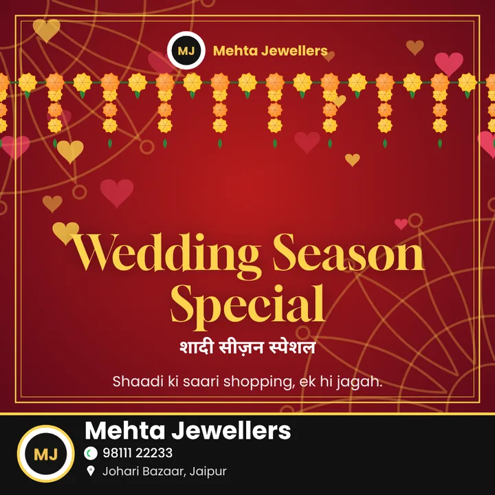 Wedding season post for a jeweller
