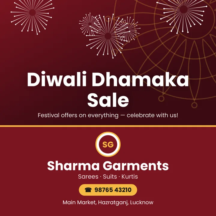 Diwali sale shop card post